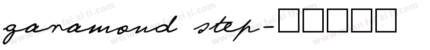 garamond step字体转换